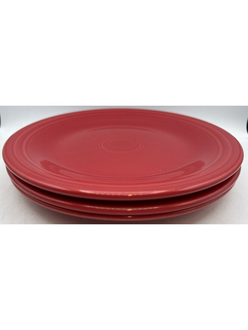 Fiesta  Red 10.5 Inch DinneR Fiestaware Homer Laughlin Plate HLC Set Of 3
